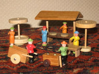 German Loquai Holzkunst Wooden MiniMarket Market Stall Western Germany Box