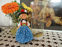 Original Schneider Trachten Doll Blackforest Germany Appenzell Switzerland Case