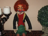 Antique 1950s Schuco German Clown Doll Long Dangling Legs 30 Inch