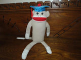 Sock Monkey Sitting 13 Inch Burlap Soft Stuffed Graduation 2012