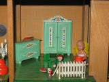 Old Vintage Dutch Holland SIO Doll House Red Roof w Miniatures