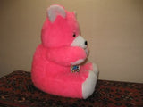 Vintage Bobas Poland Pink Sitting Teddy Bear