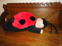 Anne Geddes Baby Doll Wearing Ladybug Outfit Large 17 inch Unimax Toys 1997