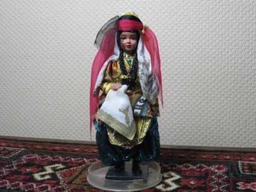 Vintage 1970s Souvenir Costume Doll Made in Turkey ASII Rare w Case