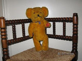 German Antique Jointed Yellow Bear Woodfiber