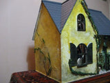 European Handmade OOAK Wooden Doll House with Miniature Accessories & Furniture
