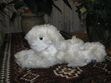 Antique Fechter Austria 14 Inch Laying White Mohair Bunny Rabbit 1950s