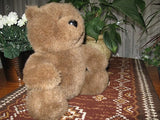 AMC NY Brown Plush Teddy Bear 12 inch Sitting 1985