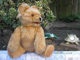 Antique Fechter Austria 1950s Blonde Mohair Bear Growler 12 Inch