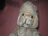Antique Anker or Grisly Germany 1950s Mohair Standing Poodle Dog
