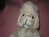 Antique Anker or Grisly Germany 1950s Mohair Standing Poodle Dog