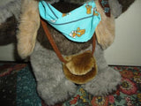 Vintage 1986 Emotions Mattel FRONTIER BEAR Raccoon Tail hat