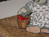 German Musical Bear Girl With Apple Basket