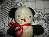 Antique Old Panda Bear 9 in. Comical Eyes Kapok Filling
