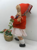 Antique French 1930s Doll Little Red Riding Hood Mohair Wig 13 inch