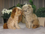 Antique DIEM German Mohair Dog Couple 1910-1915 OLD RARE