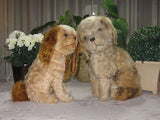 Antique DIEM German Mohair Dog Couple 1910-1915 OLD RARE