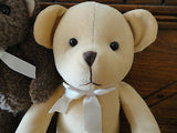 Bear Lot Velvet Bear with Curly Plush Bear CUTE PAIR