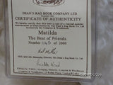 Dean's Rag Book UK Matilda The Best of Friends Teddy Bear 2000 White Mohair