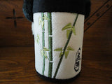 Panda Plush Bamboo Embroidered Pencil Pen Holder Onkeiwei China 8 inch