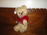 Old Antique 1950s Bear Working Squeaker Glass Eyes 11in
