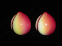 Salt and Pepper Shaker Set Plum Made in Japan Vintage