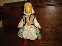 Wooden Germany Doll Ore Mountains Erzgebirge Krusne Handmade Vintage