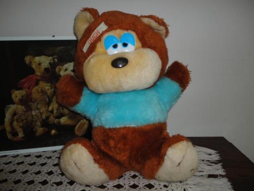 Vintage Antique Ouch Teddy Bear 14 inch Stuffed Plush Ontario Canada