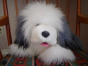 24K Mighty Star Timmie Old English Sheepdog Gray White Plush 14 inch 5673 1990