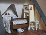 European Handmade OOAK Wooden Doll House with Miniature Accessories & Furniture