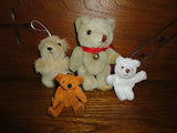 Miniature Teddy Bears Cute Little Lot of 4