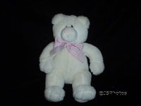 Gund Posey Pink White Plush Baby Bear 1992 Rare 12 Inch