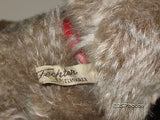 Antique Fechter Austria 1950s Old Gray Mohair Dog Sitting Rare 6 Inch 10070