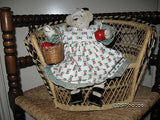 German Musical Bear Girl With Apple Basket