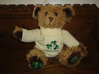 Kiddiefun Ireland Good Luck Shamrock Bear 12 inch Made Dublin Ireland Europe