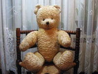 Old Antique 1940s Blonde Arthur Van Gelden Bear Jumbo Size 70 CM 27.5 Inch