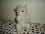 Vintage Grey Plush Squirrel  w Googly Eyes