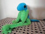 Green Blue IGUANA LIZARD Hanging Stuffed Toy
