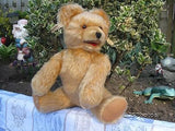 Antique Fechter Austria 1950s Blonde Mohair Bear Growler 12 Inch