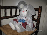 Girl Rabbit Dressed Plush By Commonwealth UK 1991 Rare