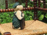 Antique Old English UK Newspaper Mail Post Man Bear