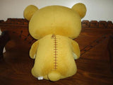 Rilakkuma San-X Japan Golden Velvet Teddy Bear Embroidered Zippered Back