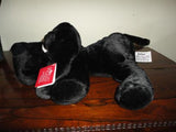 Russ Berrie GUNTHER DOG Black Velvet Pop Eyed LARGE 15 inch NEW
