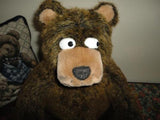 Cartoon Face BROWN GRIZZLY BEAR Plush Large 20 inch FUNNY CUTE