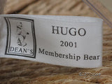 Dean's Rag Book UK Hugo Limited Edition 2001 Membership Teddy Bear 100% Mohair