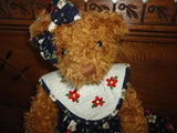 Douglas Cuddle Toys GIRL BEAR in Flowered Dress Jointed 15 inch