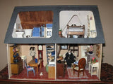 European Handmade OOAK Wooden Doll House with Miniature Accessories & Furniture