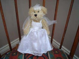 Ganz Bridal Bride Bear Wedding Gown Satin and Lace Fully Jointed H5918