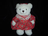 Ganz Christmas Bear Hugsy G1171  Xmas Dress & Bow 1995