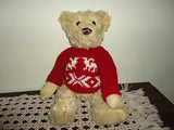 Presidents Choice Loblaws Christmas 17 Inch Teddy Bear Reindeer Knitted Sweater